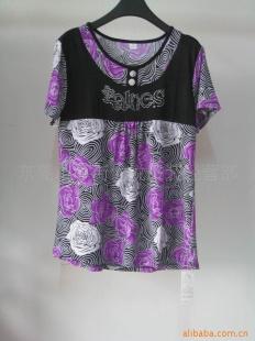 夏季時(shí)尚中老年女式寬松T恤 廠家直銷(xiāo)，專為豐滿體型設(shè)計(jì)